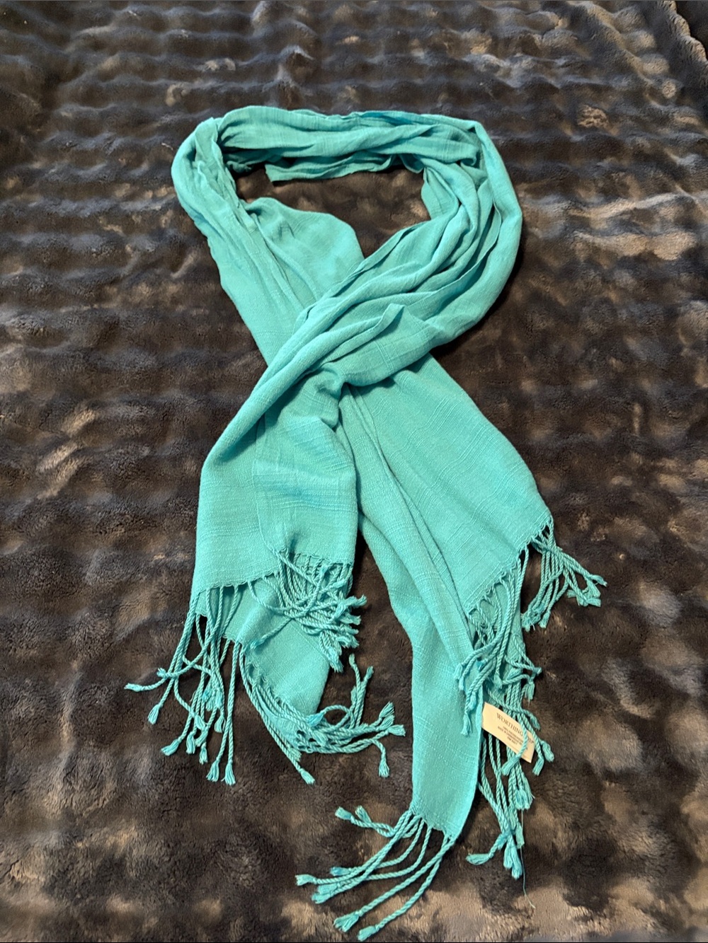 Worthington Teal Fringe Women's Scarf